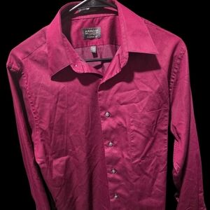 Arrow Men's Button-Up Dress Shirt - Deep Magenta